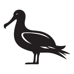 Majestic Wing Albatross silhouette – Albatross illustration – Minimalist Albatross vector – Bird silhouette

