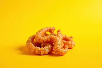 Tempting Fried Calamari on Pale Yellow Background - Clean Food Photography with Split Lighting Radiance