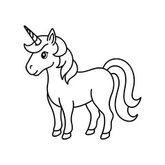 horse silhouette vector line art