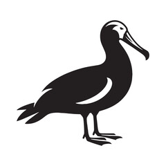 Freedom Winged Albatross silhouette – Albatross illustration – Minimalist Albatross vector – Bird silhouette

