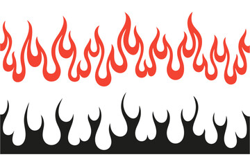 Flame vector fire design hot burn heat pattern art