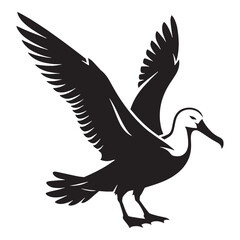Ocean Guardian Albatross silhouette – Albatross illustration – Minimalist Albatross vector – Bird silhouette

