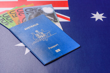 Australian passport for travelling, flying and doing business