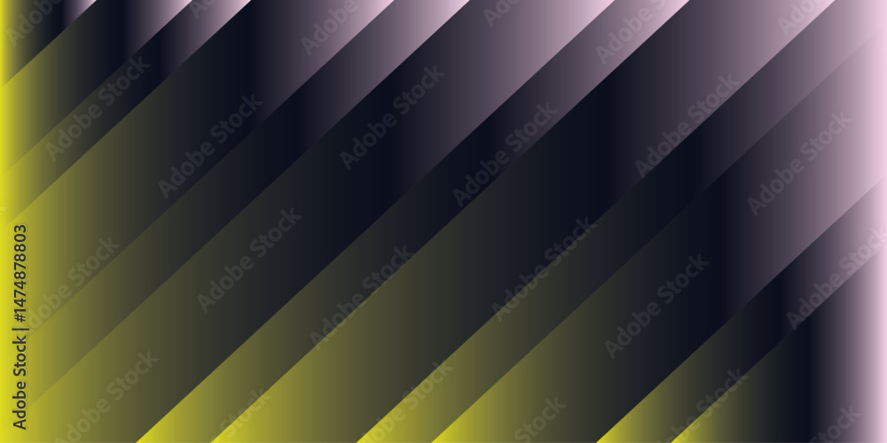 Poster abstract light yellow, grey silver triangle stripes background for wide banner.gradient is the surfa
