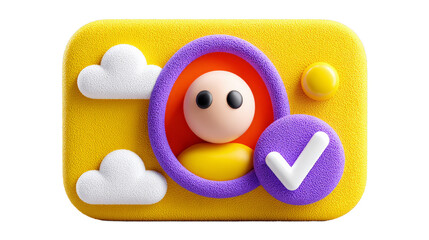 Fototapeta premium Explore the Fun and Colorful World of a Unique Yellow and Purple Toy with a Charming Face That Captivates Imagination