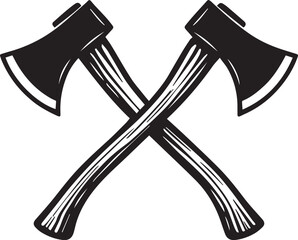 axes crossed vector drawing illustration