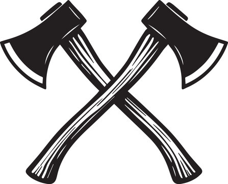 axes crossed vector drawing illustration