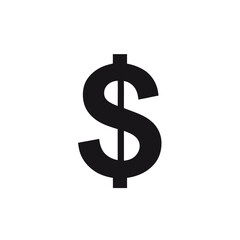 dollar sign on white background