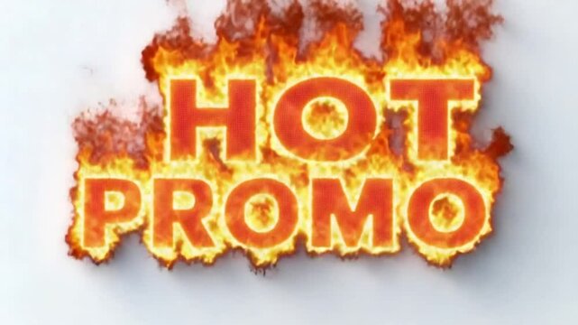 Fiery promotional banner with bold lettering design