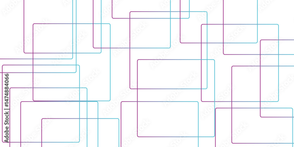 Poster abstract colorful geometric pattern square and random lines. glowing futuristic technology geometric