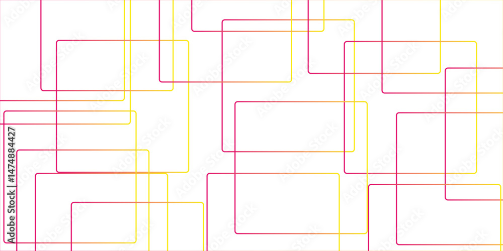 Poster abstract colorful geometric pattern square and random lines. glowing futuristic technology geometric