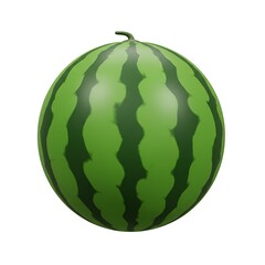 3D Green Watermelon Isolated