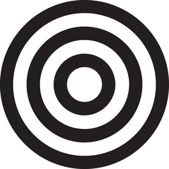 Bullseye Silhouette Vector | Bold Black Vector Art Illustration Vector Format