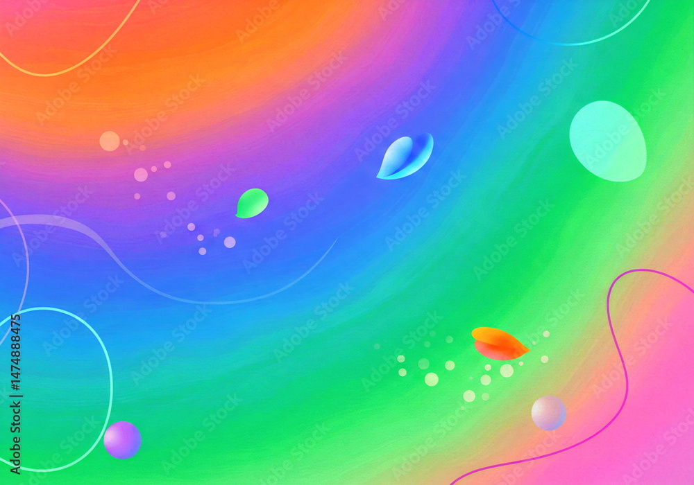 Poster abstract colorful gradient background with shapes