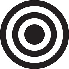 Bullseye Silhouette Vector | Bold Black Vector Art Illustration Vector Format
