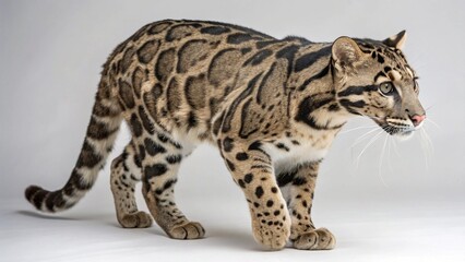 Clouded Leopard on studio background
