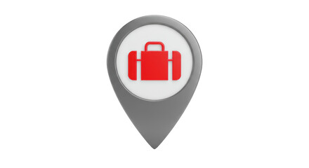 Isolated Luggage Location Pin