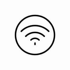 Wifi wireless network signal icon vector sign