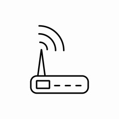Wireless router internet connection icon vector sign
