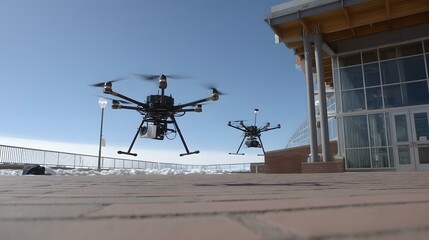 synchronizing in air above smart campus