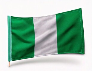 Obraz premium Nigeria national flag white background 