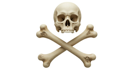 Isolated Skull and Crossbones