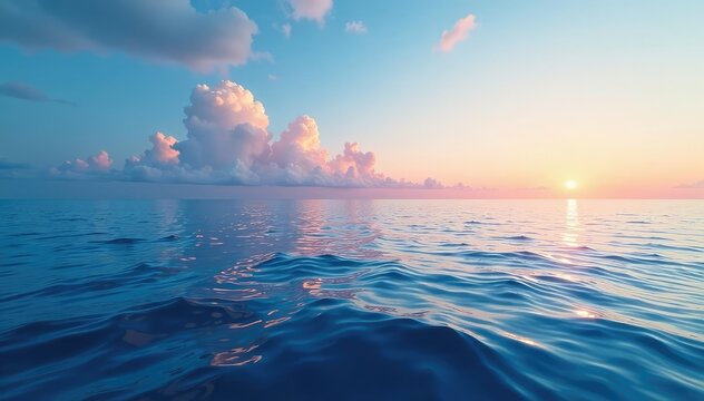Subtle gradient sky to deep ocean seamless loop, style, environment, hue