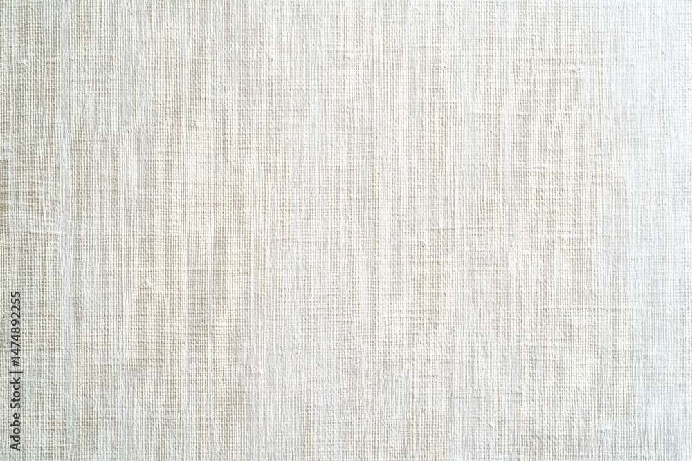 Poster light beige linen fabric texture. close-up view of a natural weave with subtle variations in color