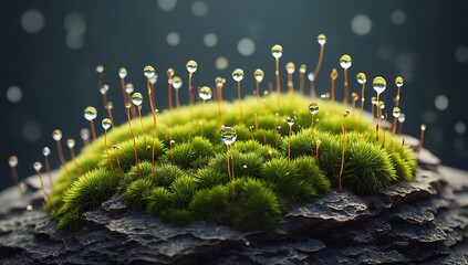 Naklejka premium Moss and nature