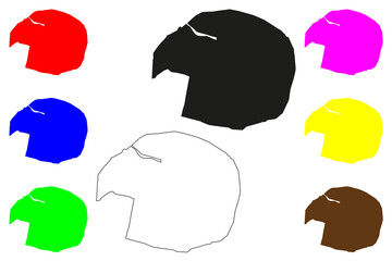 Saharsa city (Republic of India, State of Bihar) map vector illustration, scribble sketch Saharsa map