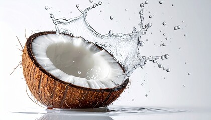 coconut on a white background