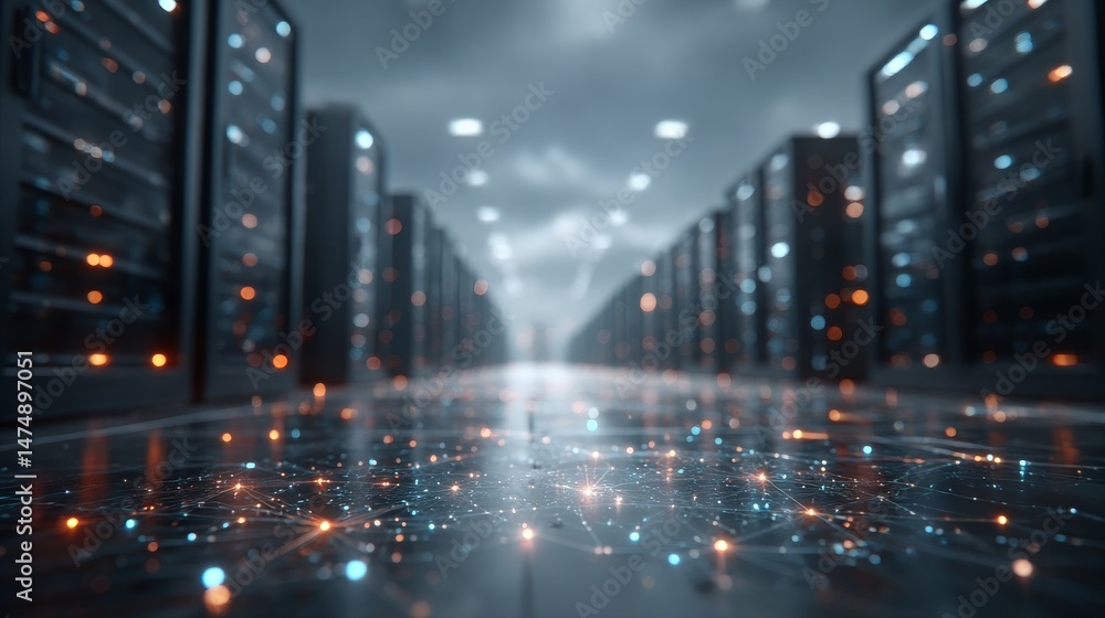Poster Data Center Core: A Glimpse into the Heart of Digital Infrastructure with a Connected Network Visualization 