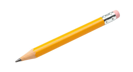 Isolated Yellow Pencil with Eraser