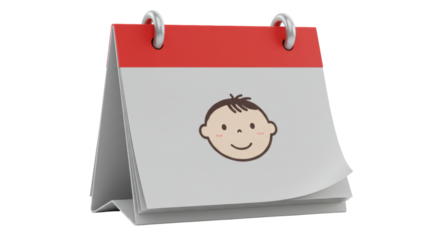 Isolated Baby Calendar