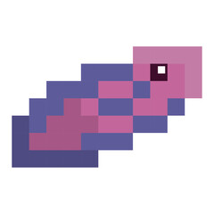 Fototapeta premium Isolated colored pixelated eel icon Vector