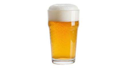 Isolated Pint of Beer with Foam