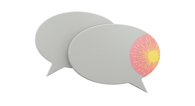 Isolated Chat Bubbles - Powered by Adobe