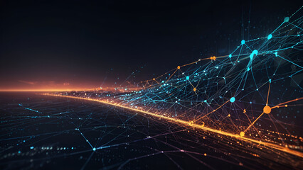Futuristic Cybersecurity Network with Glowing Data Sphere, Padlocks, and Cloud Icons Above a Digital Tablet on a Dark Tech Background ai.

