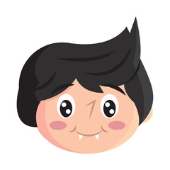 Isolated cute avatar of a vampire costume character Vector