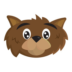 Isolated cute avatar of a werewolf costume character Vector