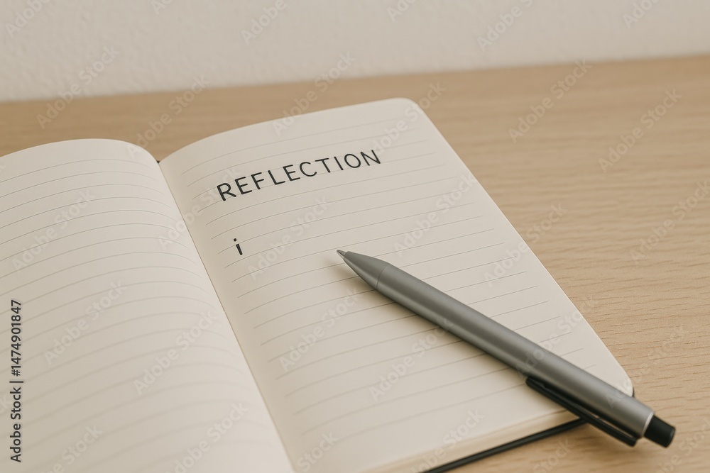 Poster stress management wellbeing routine concept. notebook with the word 