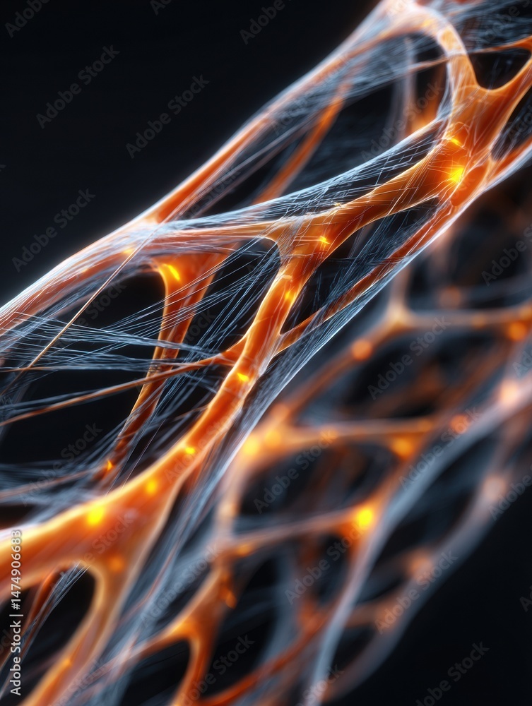 Fototapete visual representation of healthy muscle structure highlighting its intricate fibers and connective t