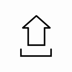 Upload complete arrow finished icon vector sign