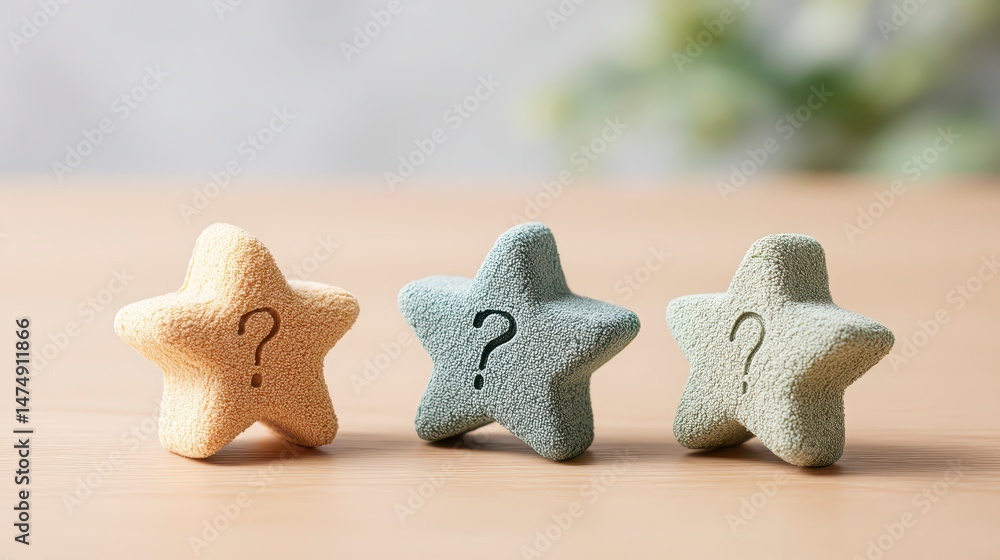 Poster question mark stars inquiry problem solving communication decision making choices st