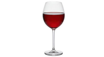 Isolated Glass of Red Wine