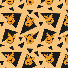 tiger pattern vector design