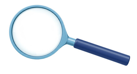 Isolated Blue Magnifying Glass