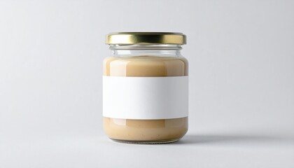 Jar of Creamy Spread with Blank Label
