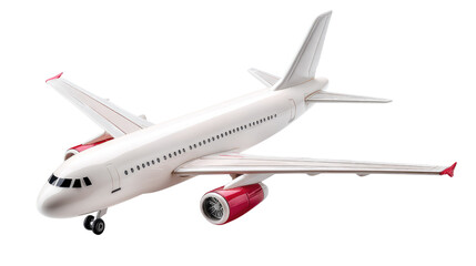 Obraz premium Soaring Above the World: A pristine aircraft model symbolizes aviation, travel and exploration, poised in mid-flight and ready for an adventure