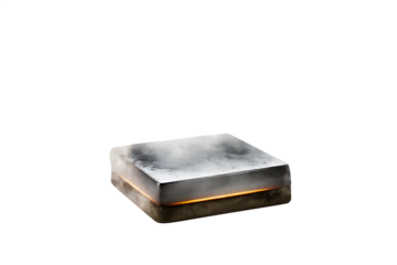 A superconductor in nitrogen smoke isolated on white background PNG